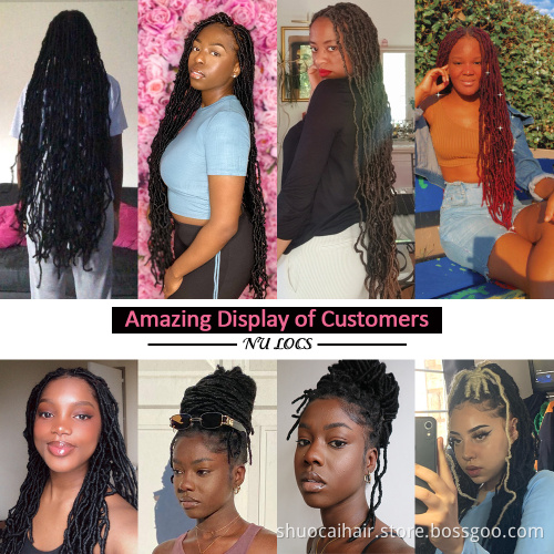 Wholesale 24inch Bobbi Boss Nu Locs 30 36 inch Synthetic Crochet Hair Braid Extensions Ombre Faux locs Hair Nu locs Braid Hair